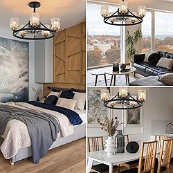 KINGTORO Chandelier Fan,Chandelier Ceiling Fans