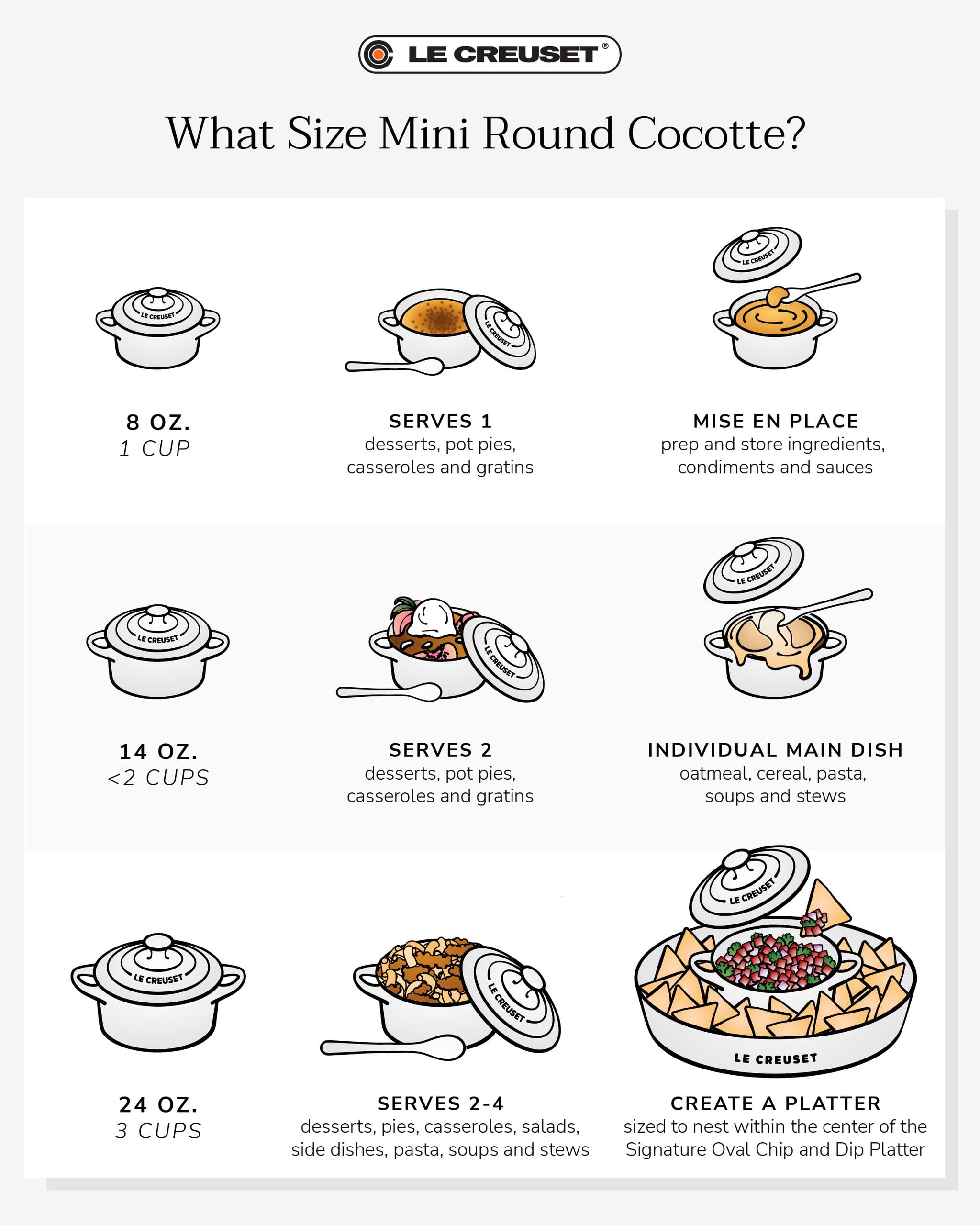 Le Creuset Stoneware Mini Round Cocotte, 8 oz., Olive