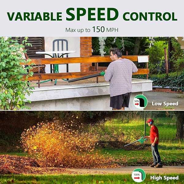 KIMO CORDLESS LEAF BLOWER & VACUUM WITH 2 X 2.0 BATTERY & CHARGER, 2-IN-1 20V LEAF BLOWER CORDLESS, 150CFM LIGHTWEIGHT (W/LEAF BLOWER BARE TOOL)