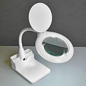 Desktop LED Lamp with Magnifier