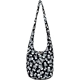 Skull Bohemian Boho Hobo Hippie Gothic Crossbody Bag Purse 33" Black