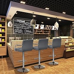 Yaheetech Bar Stools Set of 4, PU Leather