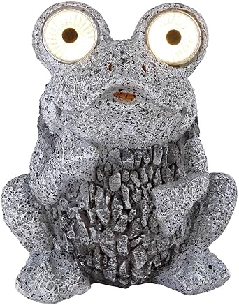 Solarleuchte Garten Fur Aussen Frosch Solarlampe Gartenlampen Solar Dekoleuchte 2 X Led Hohe 21 Cm Stein Optik Grau Amazon De Beleuchtung