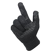Heat Logic Unisex Thermal Soft Knitted Winter Gloves, Touch Screen Texting Cold Weather Warm Gloves for Men & Women