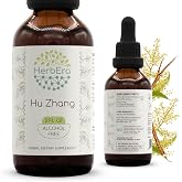 HerbEra Hu Zhang Alcohol-Free Liquid Extract Tincture &ndash; Cardiovascular &amp; Immune Support, Polygonum cuspidatum Dried Root, Antioxidant Drops, Vegan, Herbal Supplement (2 fl oz)