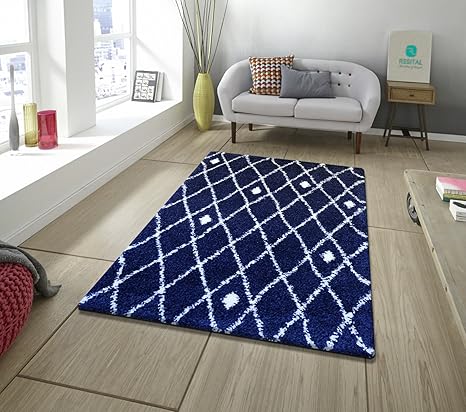 Keymura Venise Salon Tapis Shaggy Top Qualite Shaggy 50 Mm Moderne Et Tendance Polypropylene Bleu Roi 80 X 150 Cm Amazon Fr Cuisine Maison