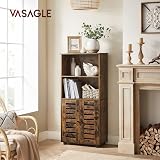 VASAGLE Floor Standing Cabinet with Louvered Doors Rustic Brown BBK161T01 view 2