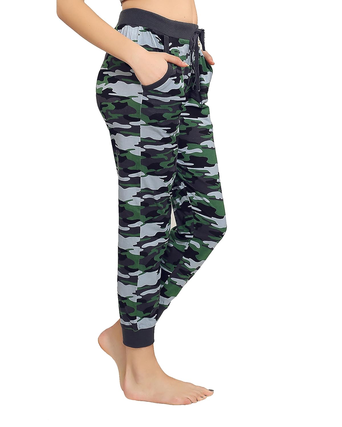 av2 women's cotton military camo jogger