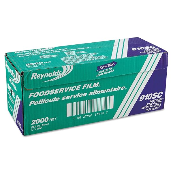 REYNOLDS 910SC 2000′ LENGTH X 12″ WIDTH, PVC SLIDE CUT FOOD WRAP FILM
