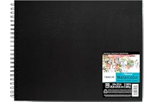 Canson Artist Series Montval Watercolor Paper, Wirebound Pad, 14x11 inches, 20 Sheets (140lb/300g) - Artist Paper for Adults and Students - Watercolors, Mixed Media, Markers and Art Journaling