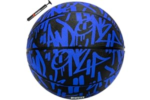 AND1 Fantom Graffiti Rubber Basketball - Streetball for Indoor and Outdoor Use, Deep Channel Construction and Durability