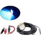 Amarine Blue Cree LED Boat Drain Plug Underwater Light, 33W, Garber-fishing, Swimming, Diving, 1/2" NPT, Blue