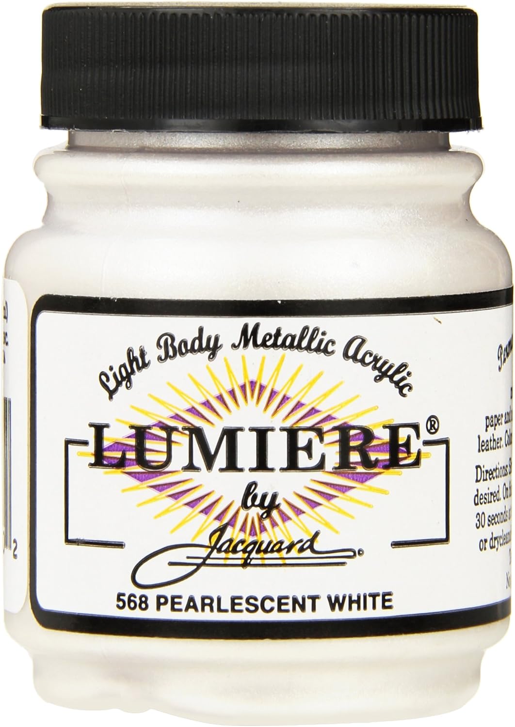 Jacquard Lumiere Metallic Acrylic Paint 2.25 Ounces-Pearlescent White