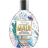 Tan Asz U Midnight Maui Tanning Lotion, Double Shot 400X Bronzer, Black Pearl & Peptide Illuminator, Tanning Lotion with Inktuition Tattoo Complex, 13.5 Fl Oz