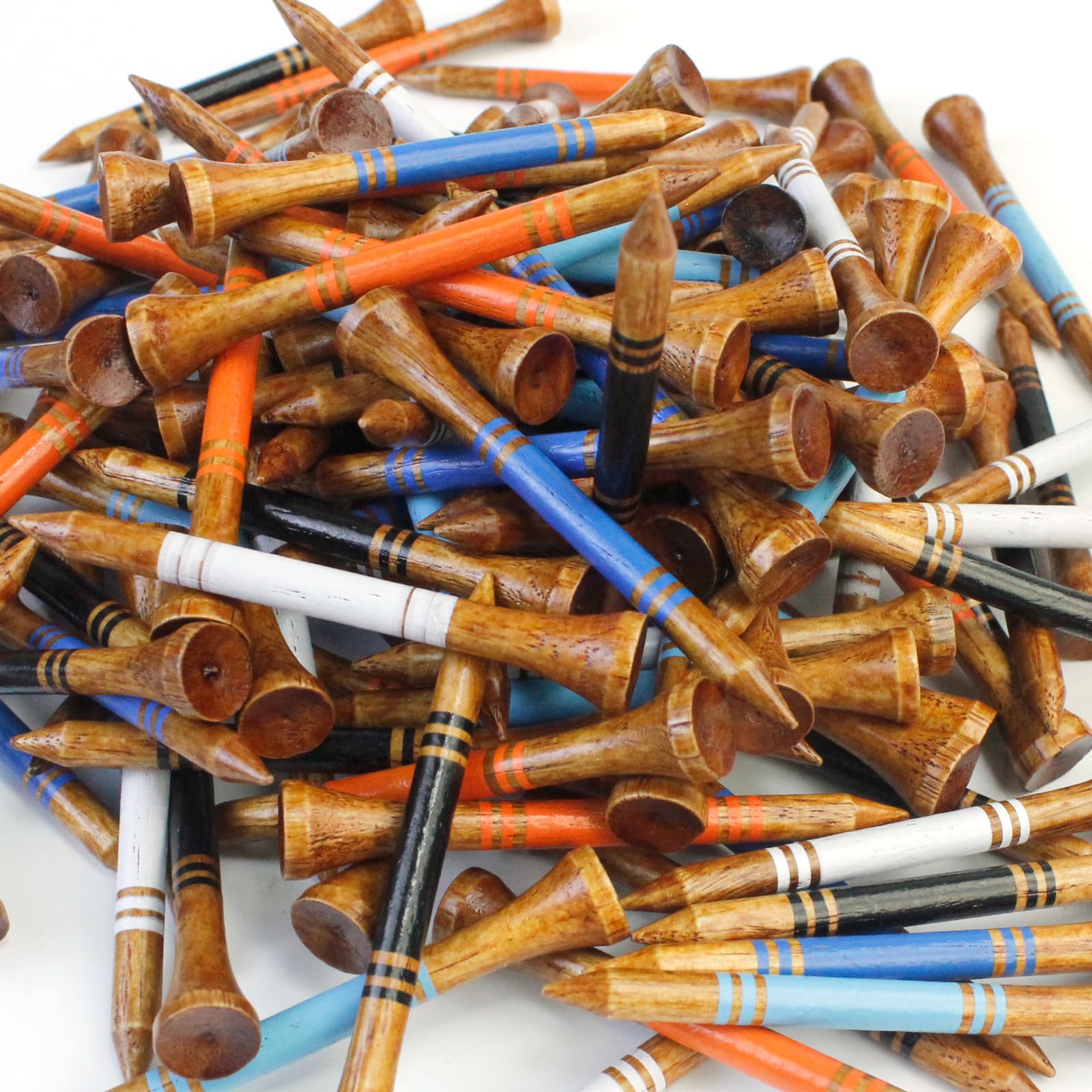 KOFULL Professional Golf Wood Tees Size 70mm(2-3/4") Wooden Golf Tee -50 Pcs/Pack