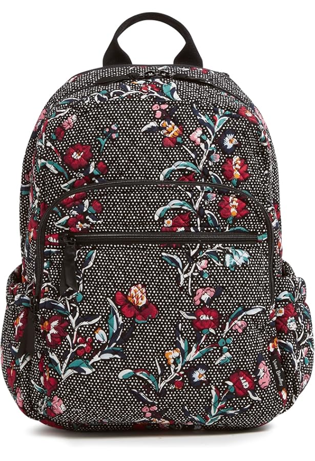 Amazon.com: Vera Bradley Iconic Campus Backpack in Raspberry  display picture 1