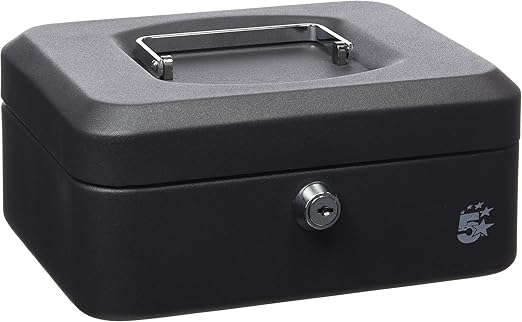5 Star 918885 - Caja caudales, 20 cm, color negro: Amazon.es: Oficina y papelería