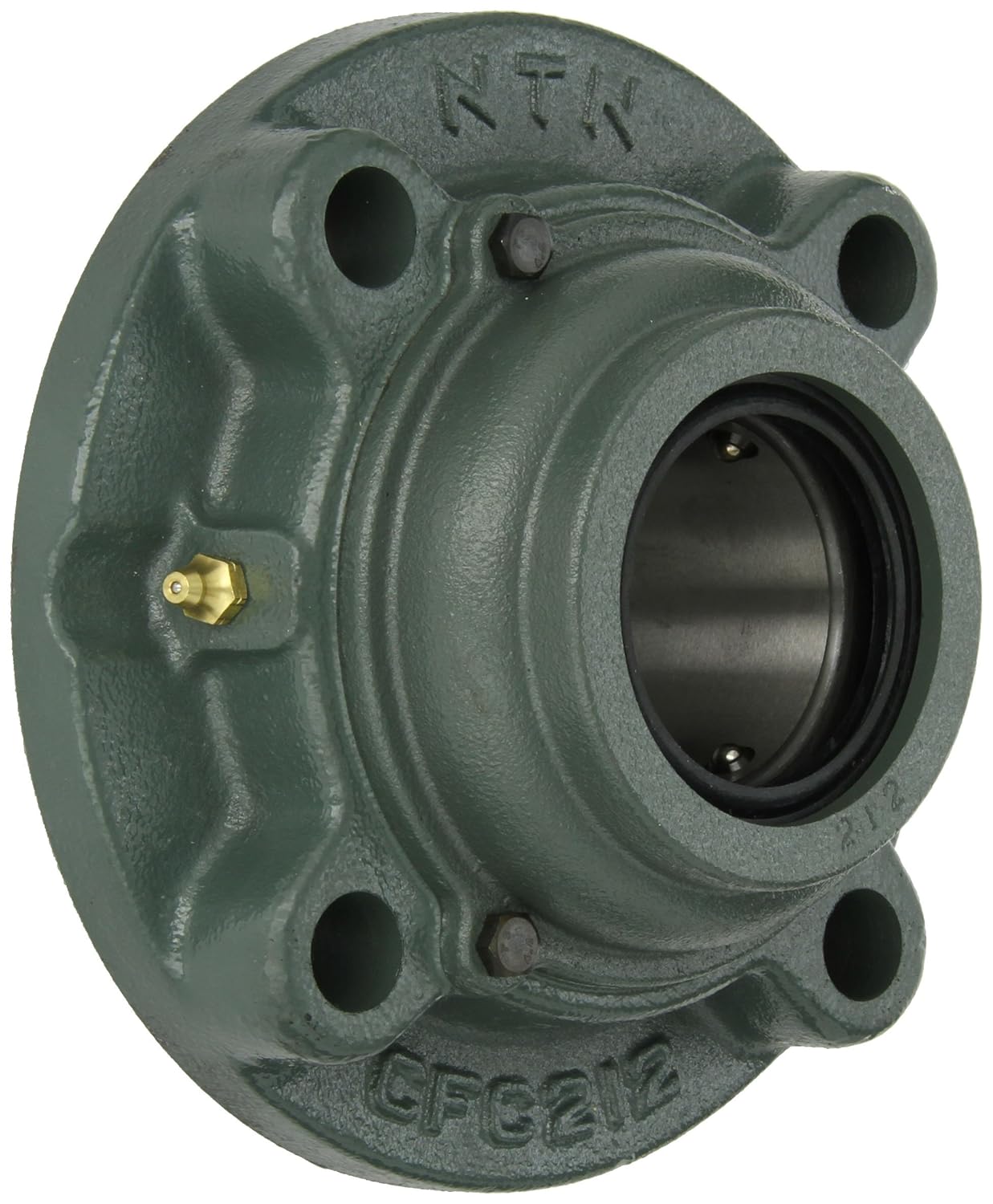 NTN CUCFC212D1 Light Duty Piloted Flange Bearing, 4 Bolts