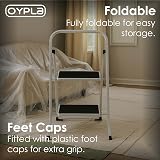 Oypla Foldable 2 Step Ladder Non Slip Steel Stepladder view 4