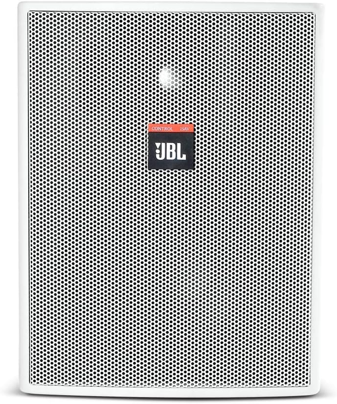 JBL Professional C25AV-LS-WH Compact Indoor Outdoor 5.25-Inch Life Safety Application Loudspeaker, White