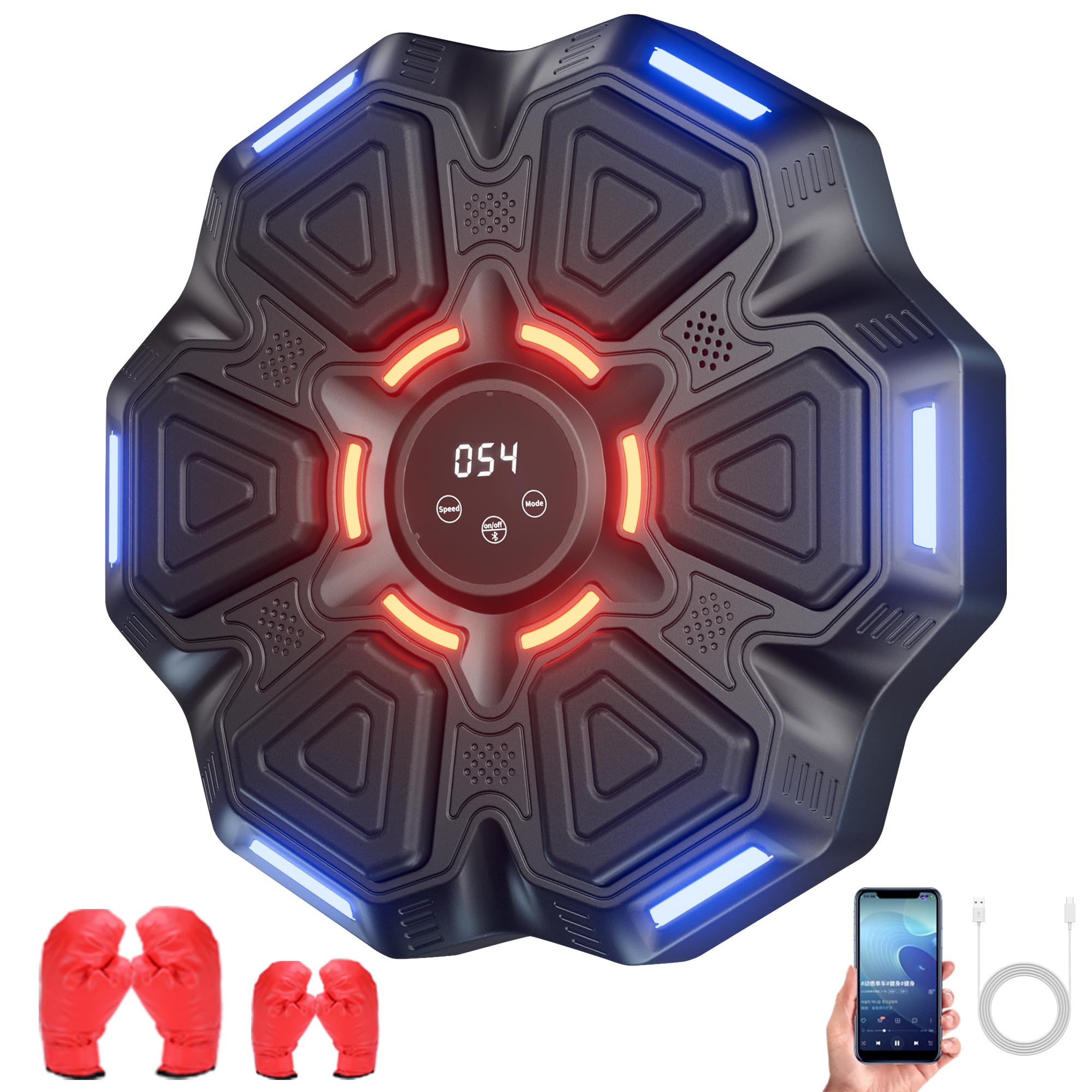 Photo 1 of ***FACTORY SEALED***2025 New Music Boxing Machine with Gloves, Bluetooth Boxing Machine with Wall Mounted, Smart Boxing Training Punching Equipment, Home Workout Boxing Target Machine for Home, Indoor and Gym