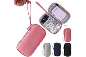 KINMINGZHU Pink Universal Cable Organizer - Electronics Accessories Bag for Charger, Phone, Memory Card & Travel Gadgets