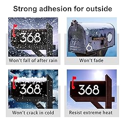 Reflective Mailbox Numbers for Outside, 5 Sets