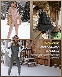 CAMPSNAIL Fleece Lined Sweatpants Women - Joggers