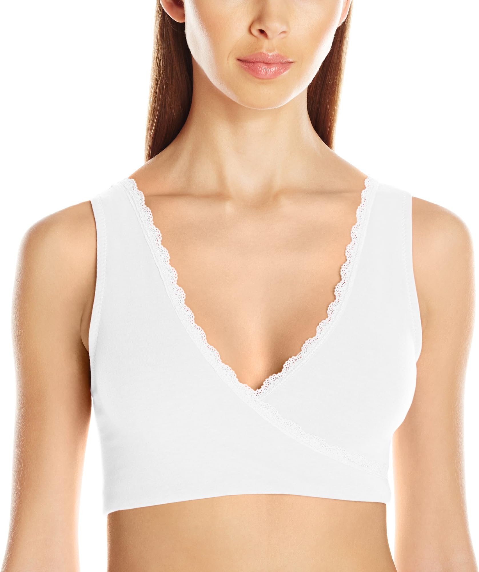 Women's Lace Soft Sleep and Nursing Bra, White, X-Large