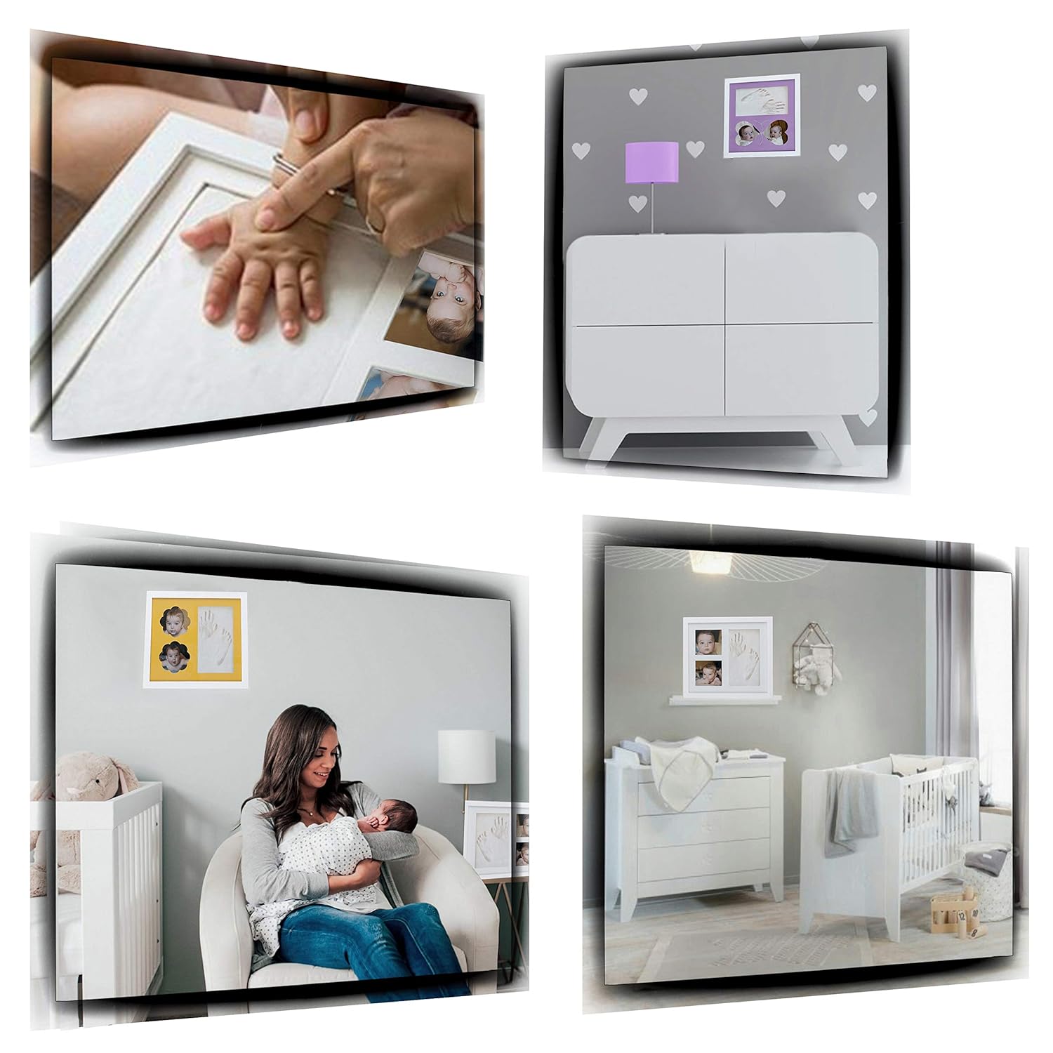 Idee Regalo Originali Per Nascita Kit Impronte Bambino HAMUIERS - Cornice  Ricordo Senza Inchiostro Per Mani E Piedi Regalo Baby Shower Personalizzato, image size:1500x1500