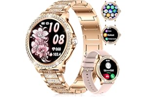 FITFLEX Diamond Smart Watch for Women, 1.32" HD Smartwatch Women with Bluetooth Call Notification, IP67 Waterproof Fitness Wa