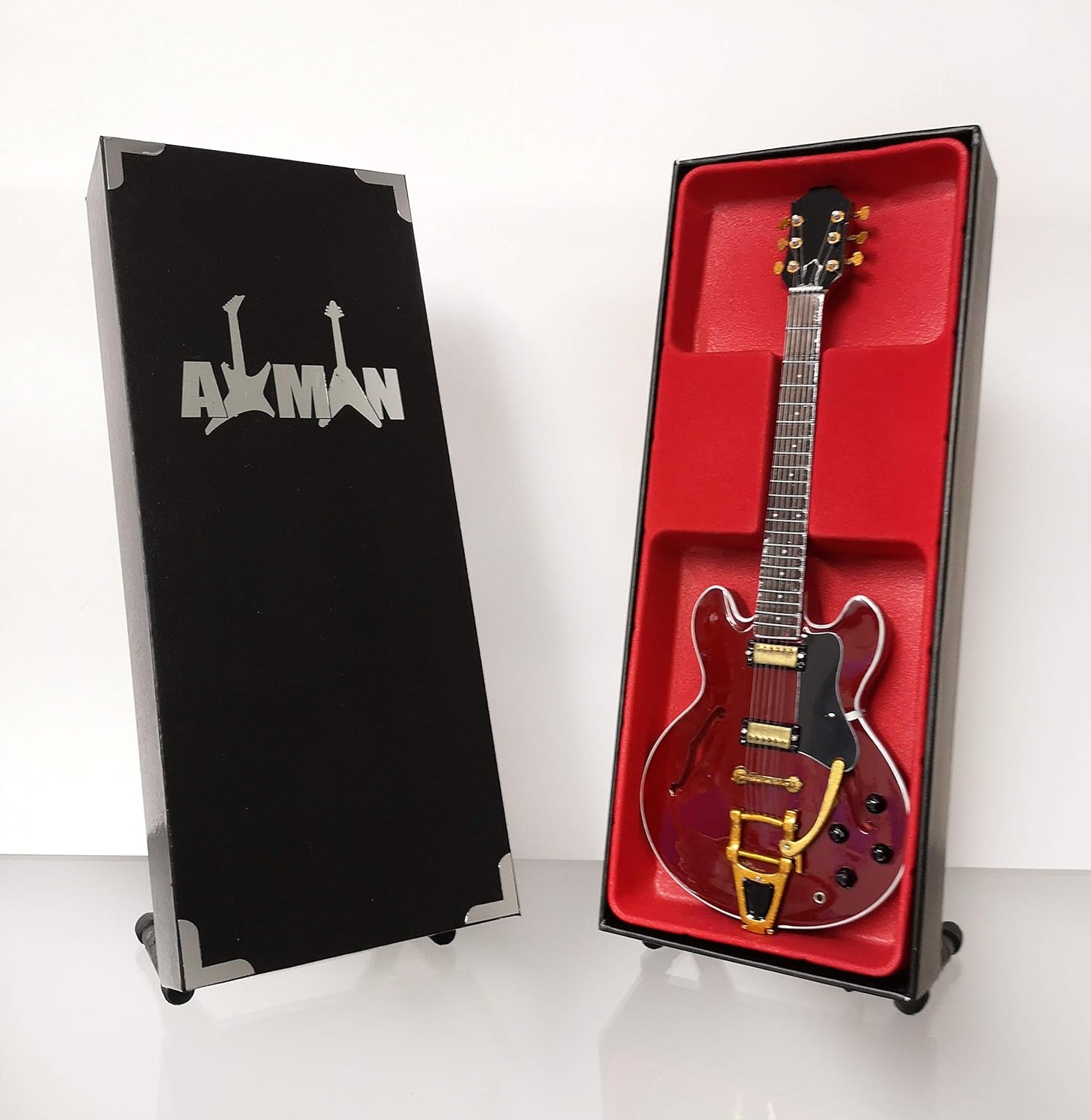Brad Delson, Miniature Guitar Replica, Music Gifts, Handmade Ornamental 1/4 Scale, Includes a Display Box