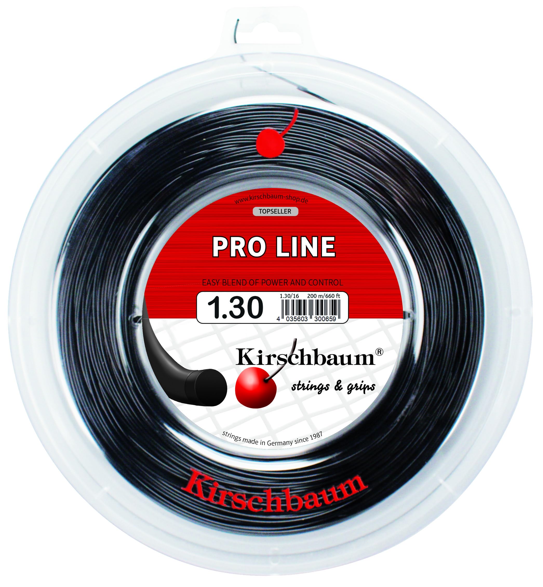 Kirschbaum Pro Line II String Reel - Black, 1.3 mm