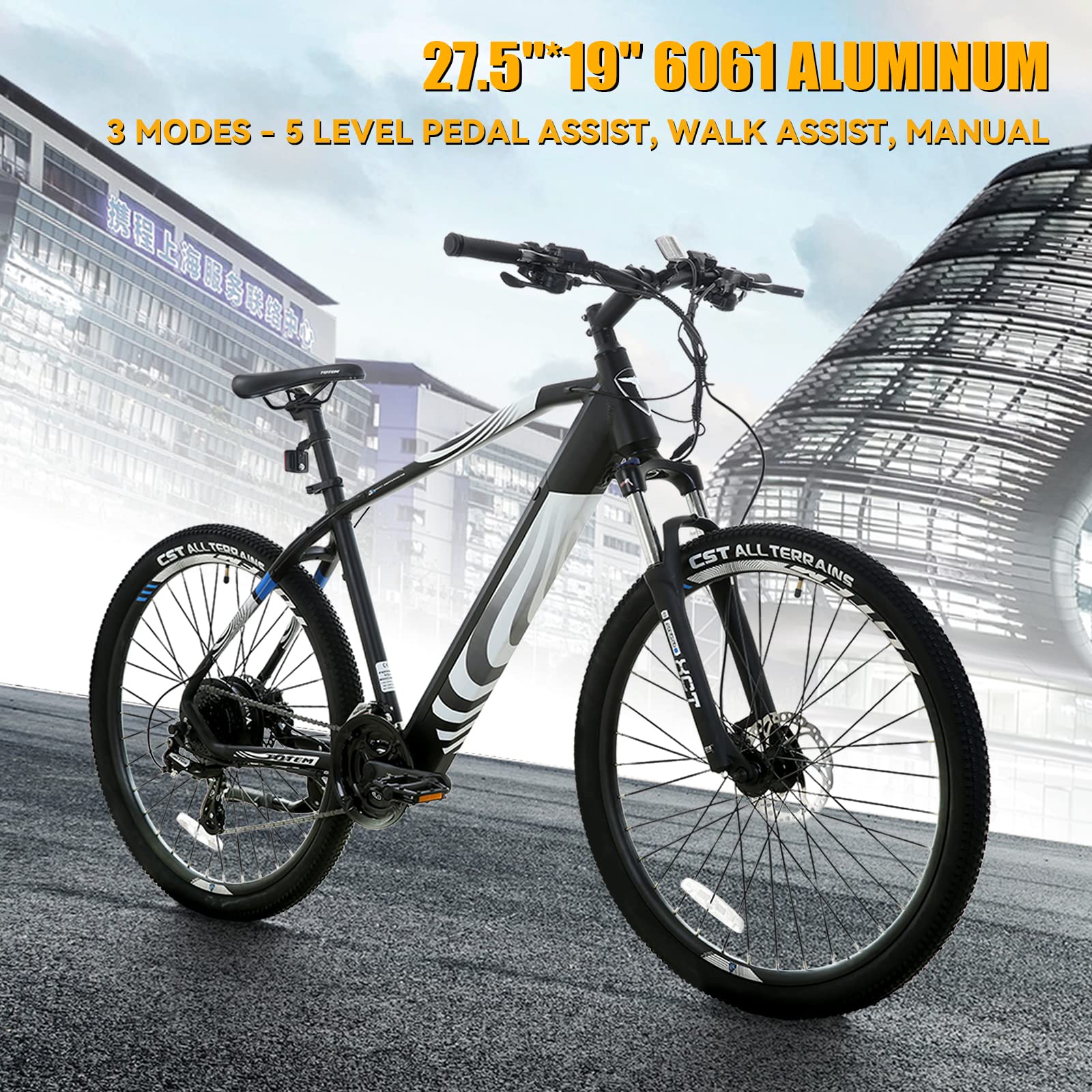 Totem Osprey Electric Bike for Adults, 27.5" Ebike 36V 14Ah Removable