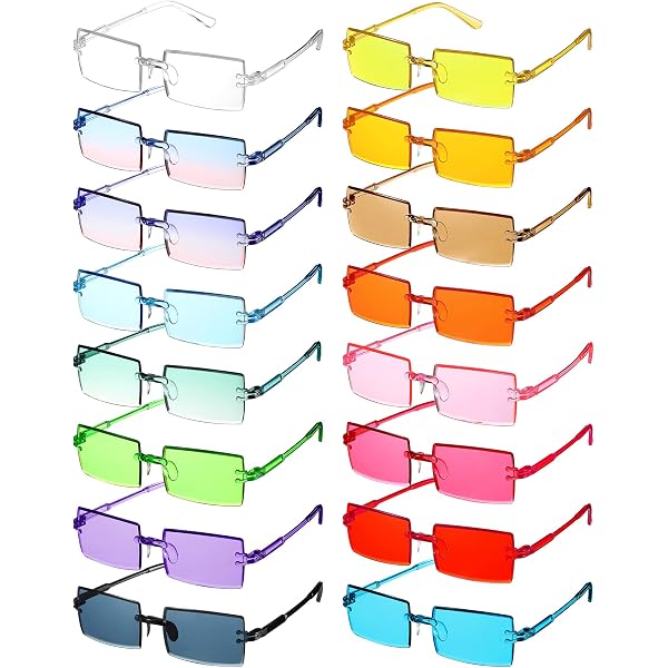 Amazon.com: Frienda 26 Pairs Square Oversized Sunglasses for  display picture 1