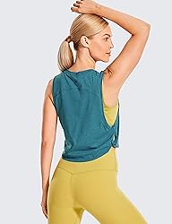 CRZ YOGA Pima Cotton Cropped Tank Tops for Women