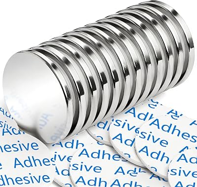 FINDMAG 10 Pack Neodymium Magnets 30x3 mm 8 kg Pull Double-Sided Adhesive