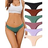 UGDUCK Cheeky Underwear for Women Seamless Underwear No Show Panties for Women Bikini Soft Stretch Briefs 6 Pack