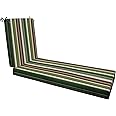 Honeycomb Outdoor Chaise, 22.5" W x 70" L, Stripe Pine Green Patio Cushion