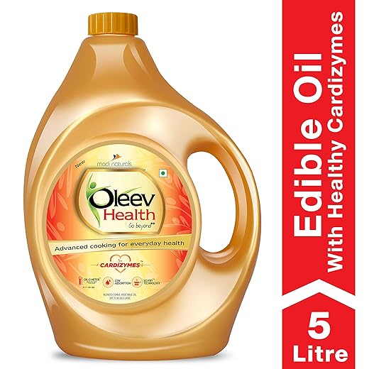 Oleev Health, Cooking Oil for Healthy Lifestyle, Edible Oil, Jar 5L