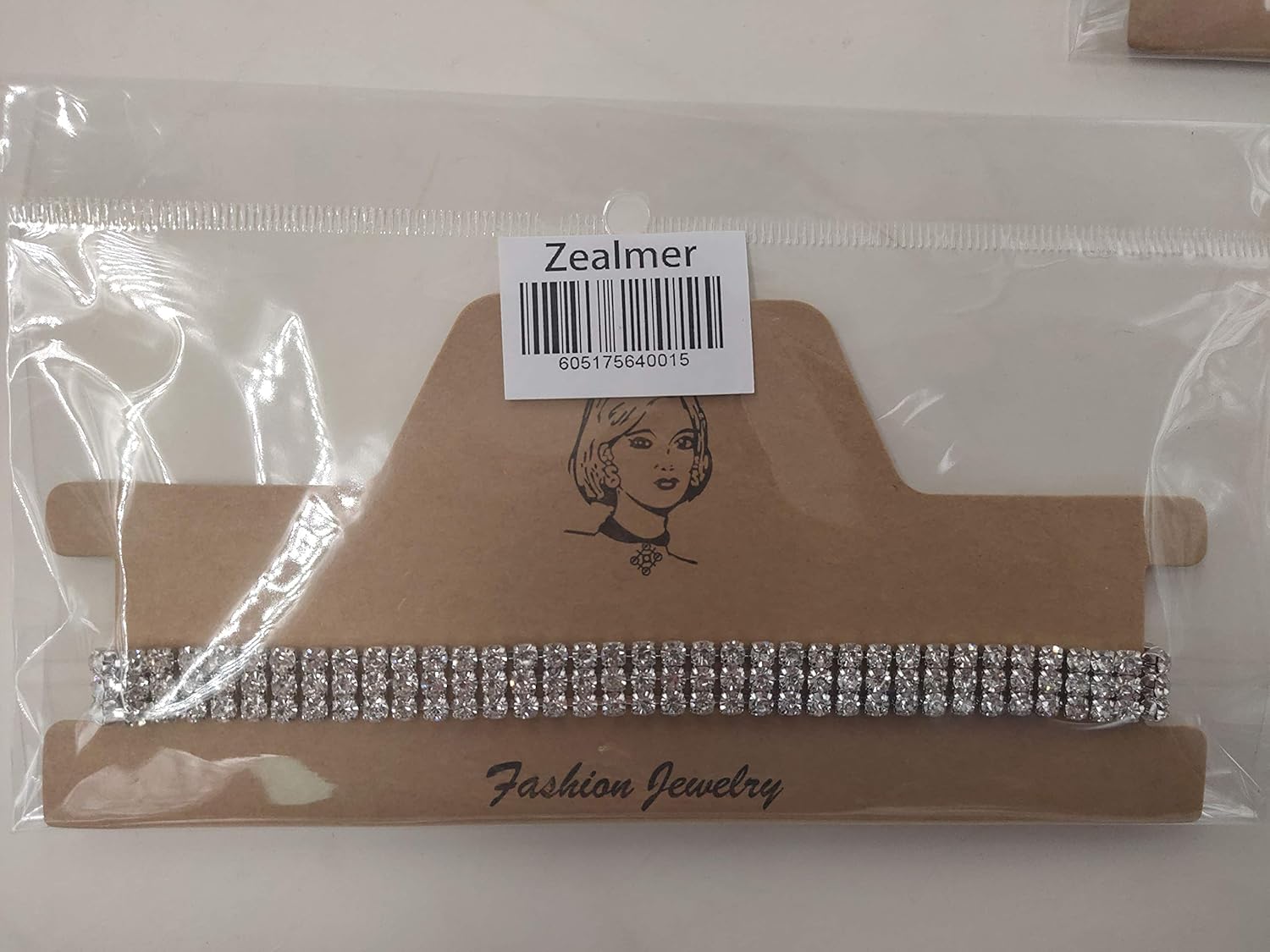 Zealmer Women 3 Row Clear Rhinestone Choker Necklace Silver Tone: Jewelry
