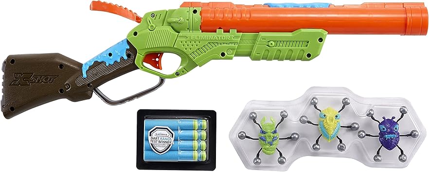 Zuru X-Shot Bug Attack - Pistola de juguete eliminador de Shotgun + 8 dardos blandos + 3 escarabajos: Amazon.es: Juguetes y juegos