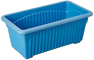 First Smart Deal Plastic Rectangle Pot (Blue, Pack of 3)