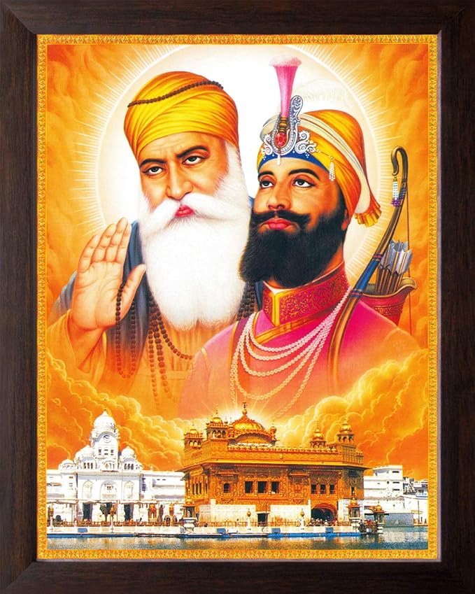 Art n Store Guru Nanak Dev ji with Guru Gobind Singh ji and Golden