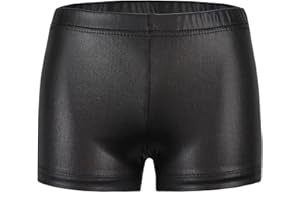 Happy Cherry Little Girls Gymnastics Shorts Sparkle Dance Ballet Short Little Kids Glitter Tumbling Bottoms Shorts