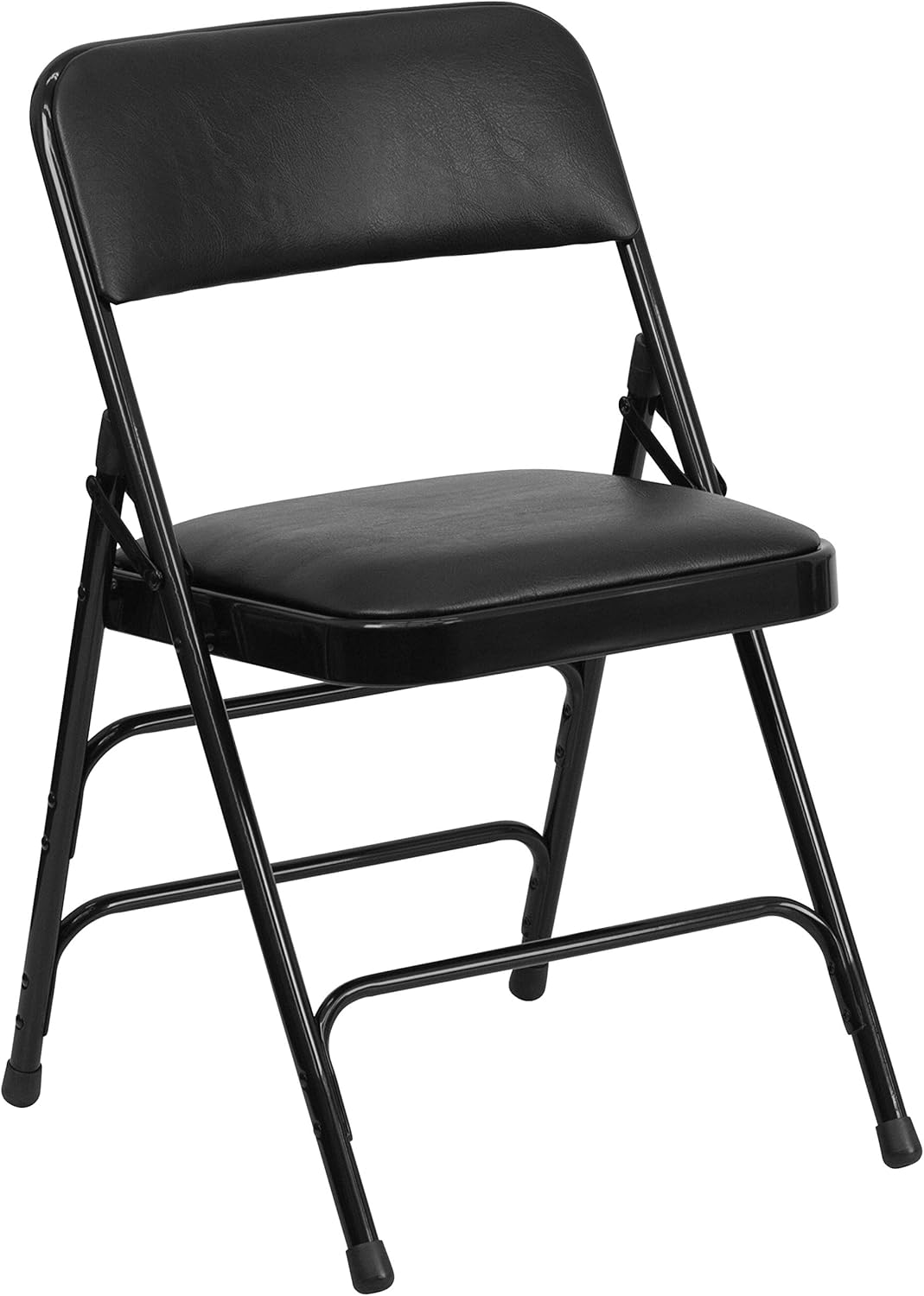 Flash Furniture HERCULES Series Metal Folding Chairs with Padded Seats | Set of 2 Black Metal Folding Chairs: Furniture & Decor