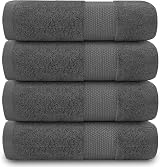GC GAVENO CAVAILIA Fade Resistant Bath Towels Set 700 GSM Charcoal 4PK view 1