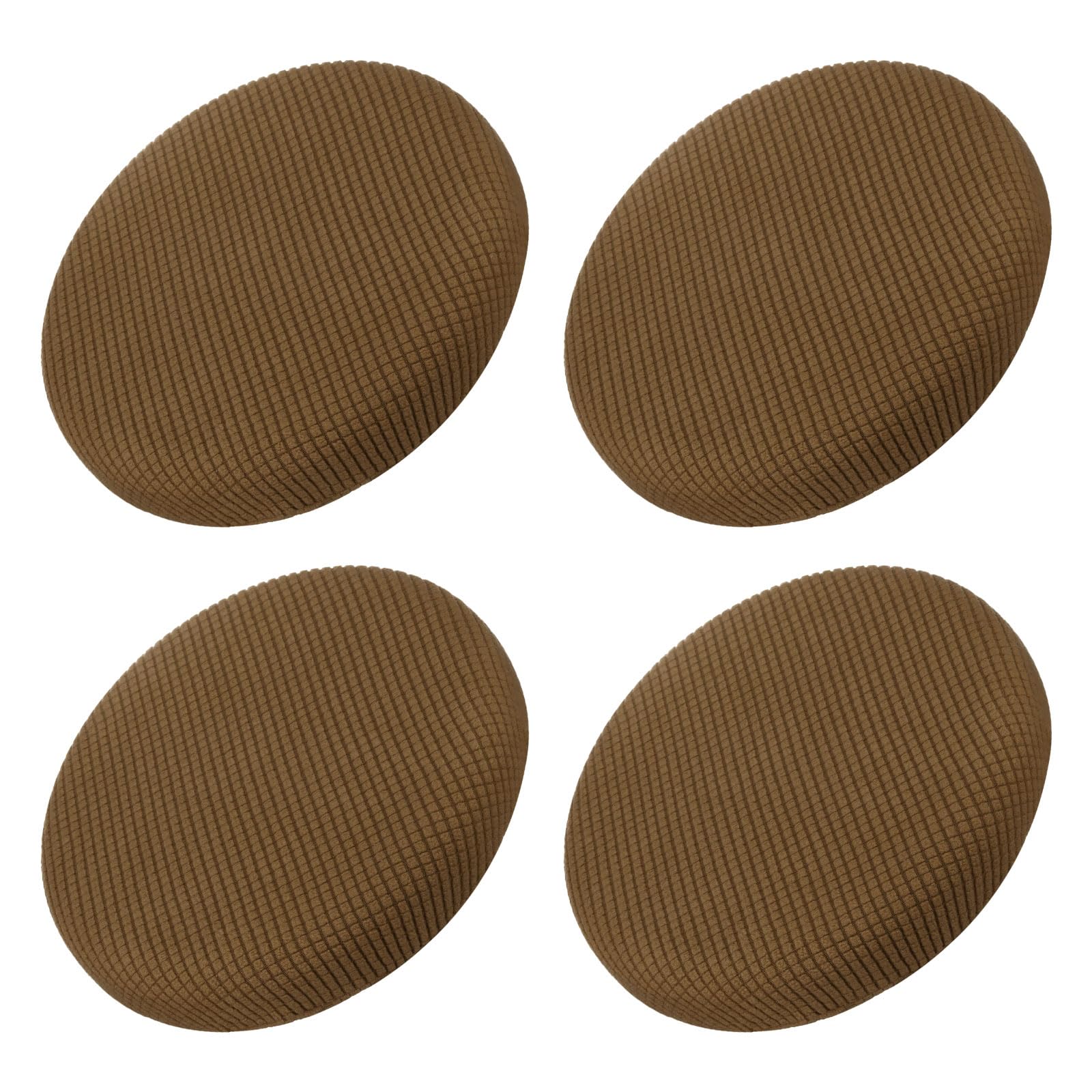Uxcell 4pcs Upgraded Round Bar Stool Covers, Round Chair Covers Dia.12-14", for Bar Stool Slipcovers Light Brown