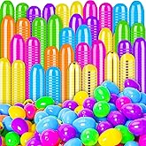 MGparty Fillable Easter Eggs with Hinge Include Golden Eggs Bulk 2.3" Empty Plastic Eggs Colorful Bright Eggs for Easter Eggs Hunt Basket Stuffers Fillers