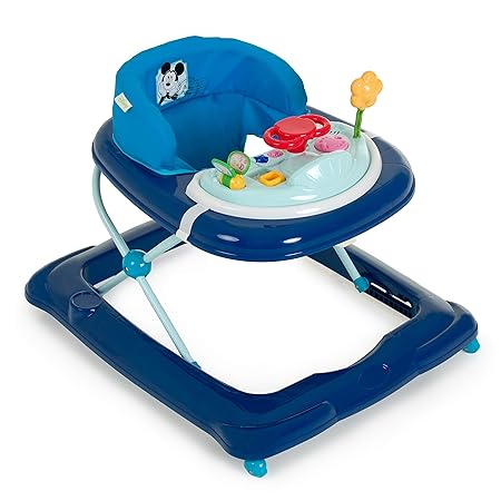 Hauck Lauflernhilfe Player Disney - Walker ab 6 Monaten, Gehfrei mit Spielcenter und Rollen, höhenverstellbar, blau (Mickey B